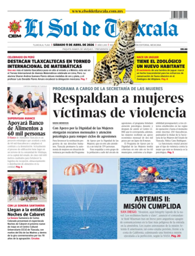 Cover of El Sol de Tlaxcala