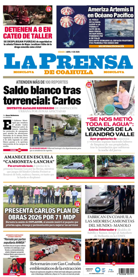 Cover of La Prensa de Coahuila