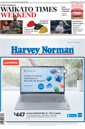 Cover of Waikato Times