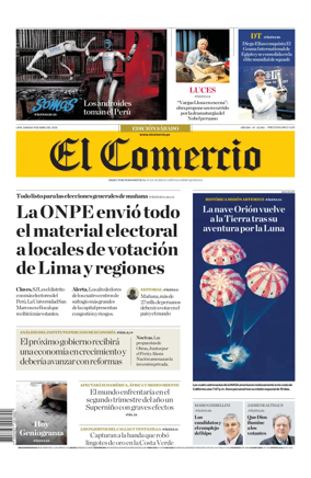 Cover of Diario El Comercio
