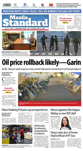 Cover of Manila Standard