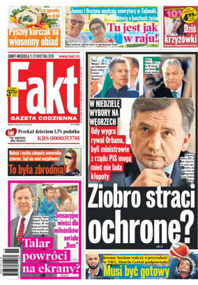 Cover of Fakt Gazeta Codzienna (Saturday)