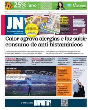 Cover of Jornal de Noticias