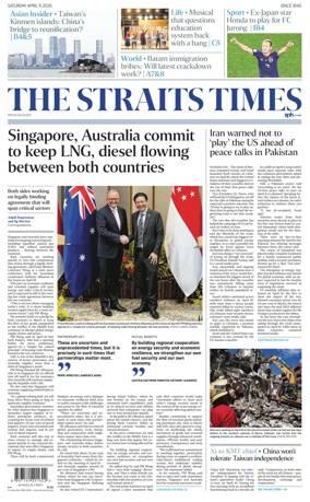 Cover of The Straits Times