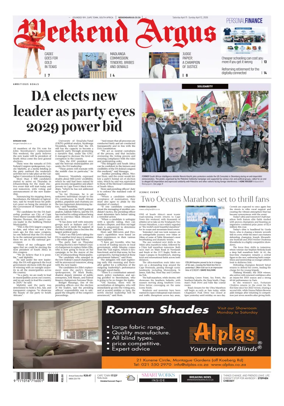 Cover of Weekend Argus (Saturday Edition)