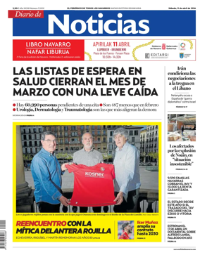 Cover of Diario de Noticias (Spain)