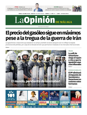 Cover of La Opinion de Malaga