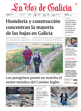 Cover of La Voz de Galicia (Ferrol)
