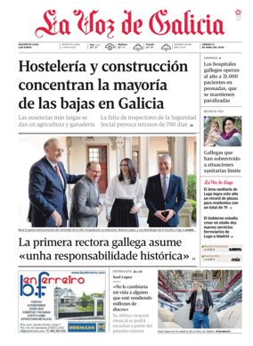 Cover of La Voz de Galicia (Lugo)