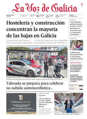 Cover of La Voz de Galicia (Monforte)