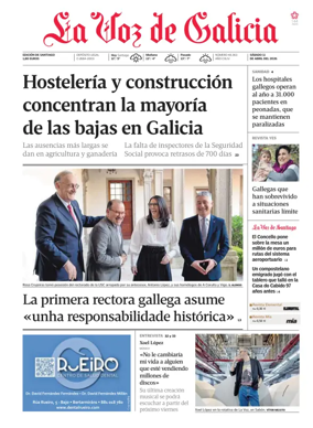 Cover of La Voz de Galicia (Santiago)