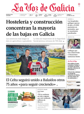 Cover of La Voz de Galicia (Vigo)