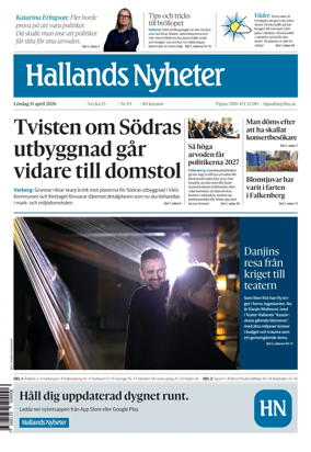 Cover of Hallands Nyheter