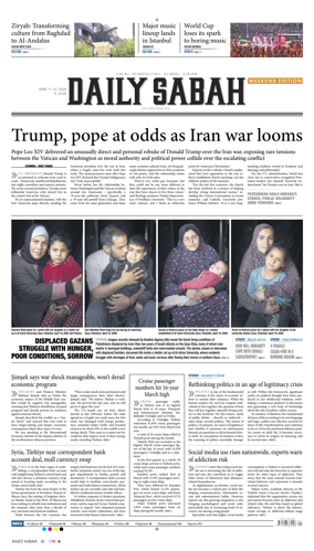 Cover of Daily Sabah (Turkey)