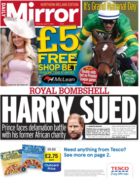 Cover of Daily Mirror (Northern Ireland)