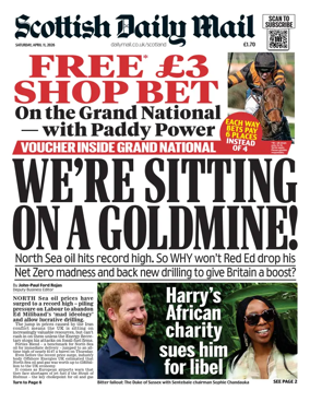 Cover of Scottish Daily Mail