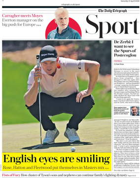 Cover of The Daily Telegraph - Sport Saturday