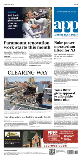 Cover of Asbury Park Press