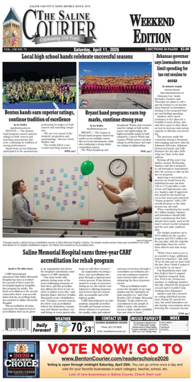 Cover of The Saline Courier Weekend