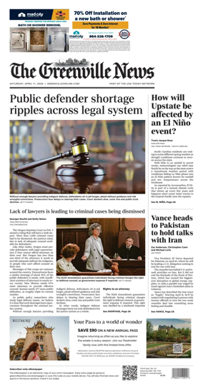 Cover of The Greenville News