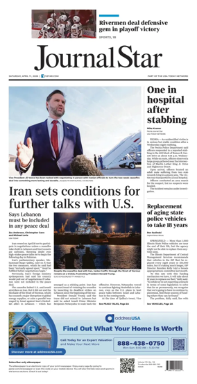 Cover of Journal Star (Peoria)