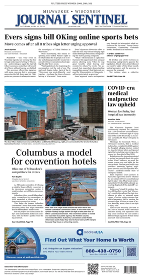 Cover of Milwaukee Journal Sentinel