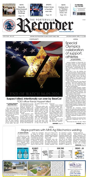 Cover of Porterville Recorder