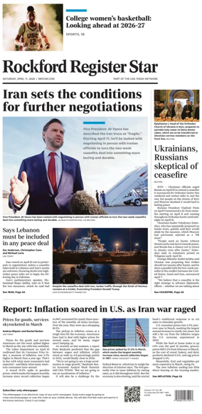 Cover of Rockford Register Star