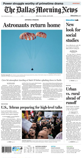 Cover of The Dallas Morning News