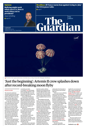 Cover of The Guardian (USA)