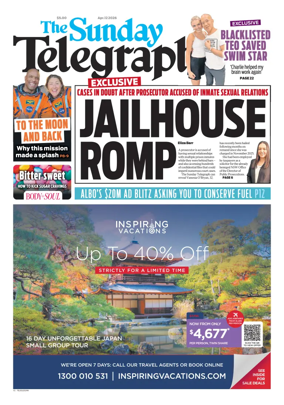 Cover of The Daily Telegraph (Sydney)