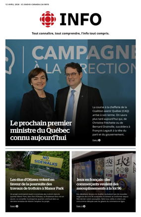 Cover of Radio-Canada Info