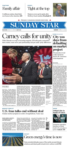 Cover of Toronto Star