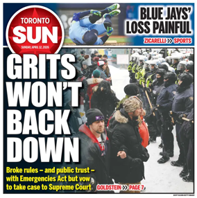 Cover of Toronto Sun