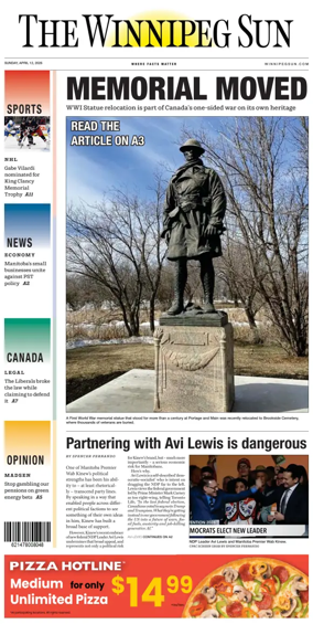 Cover of Winnipeg Sun