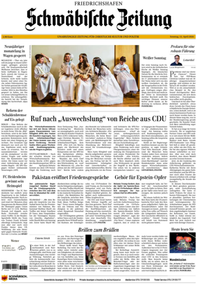 Cover of Schwabische Zeitung (Friedrichshafen)