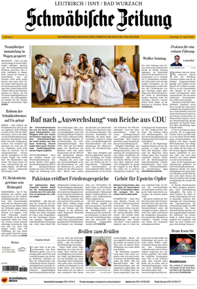 Cover of Schwabische Zeitung (Leutkirch / Isny / Bad Wurzach)