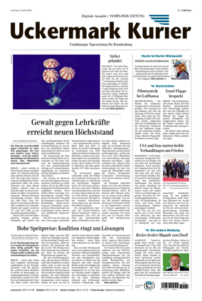 Cover of Templiner Zeitung