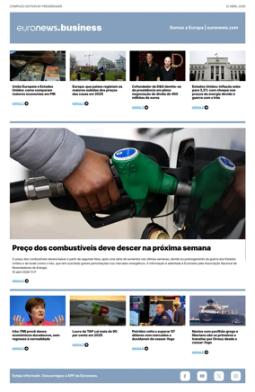 Cover of Euronews Business (Portuguese)