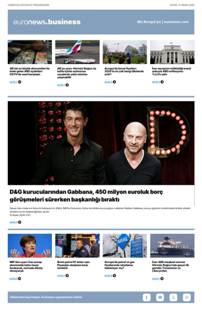Cover of Euronews Business (Turkish) Compiled Editions