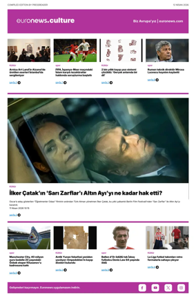 Cover of Euronews Culture and Sport (Turkish) Compiled Edition