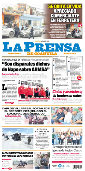 Cover of La Prensa de Coahuila