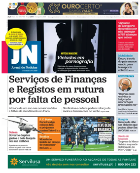 Cover of Jornal de Noticias