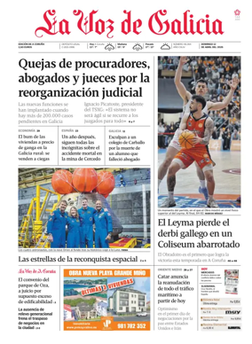 Cover of La Voz de Galicia (A Coruna)