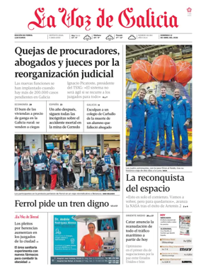 Cover of La Voz de Galicia (Ferrol)