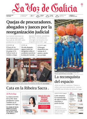 Cover of La Voz de Galicia (Lugo)