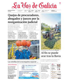 Cover of La Voz de Galicia (Pontevedra)