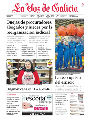 Cover of La Voz de Galicia (Vigo)