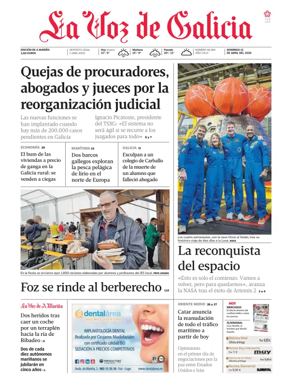 Cover of La Voz de Galicia (Viveiro)