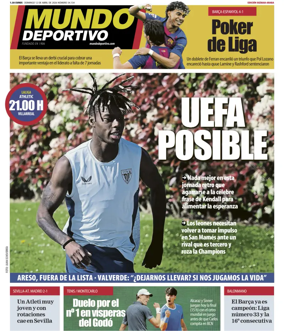 Cover of Mundo Deportivo (Bizkaia-Araba)